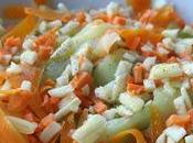 salade croquante fondante poireaux, carottes courgettes