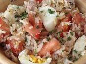 Salade thon, tomate œufs