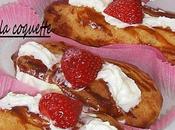 Eclairs fraises chantilly.