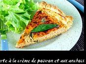 Tarte crème poivron anchois