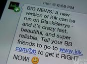 Messenger arrive BlackBerry