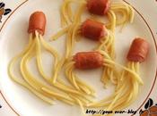 Spaghettis/saucisses façon petits monstres