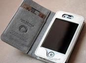 blanc marron votre étui cuir style portefeuille pour l’iPhone