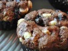 Muffins double chocolat bleuets