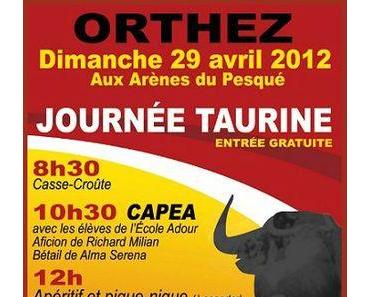 ORTHEZ : CARTEL DE JUILLET ET JOURNEE TAURINE D4 AVRIL