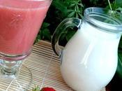 Smoothie fraises lait d'avoine maison