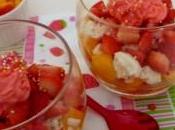 Verrines fraise mangue meringue