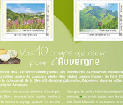 Collection 2012 timbres L’Auvergne comme j’aime