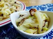 Chou chinois (Pe-tsaï) champignons Shiitakés frais 香菇白菜 xiāng báicài