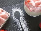 Panna Cotta lait d'amandes espuma fraises!!!