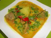 Curry vert boeuf legumes