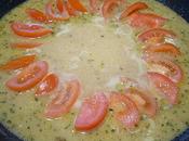 Soupe Indienne amandes, tomates escalope dinde