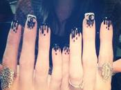ongles pluie noire Chanel Khloé Kardashian (hum hum)