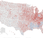 Géographie élections présidentielles étatsuniennes premières cartes "Amérique pourpre"