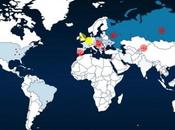 Voir temps réel, carte interactive piratages dans monde