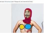 Civitas attaqué coalition Femen Anonymous