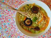 Soupe nouilles asiatique shiitake petits légumes Recette détox