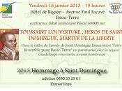 Toussaint Louverture, héros liberté, martyr Saint-Domingue”