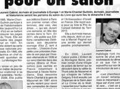 janvier 2013 L’auteure Marie-Chantal Guilmin obtient article dans quotidien Montagne Noire, France