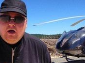 Dotcom manque crasher hélicoptère après problème technique