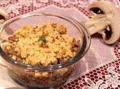 Petits crumbles champignons-roquefort