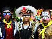 Nouvel chinois d'Udonthani. Peinture visage.