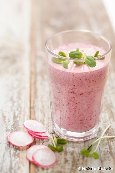 Soupe fraîche de radis roses bio