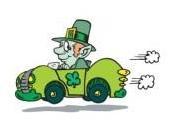 L’automobile vert pour Saint-Patrick