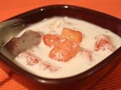 Cubes pomme gluants grenadine lait coco (recette thaï)