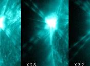 Soleil puissantes éruptions entre