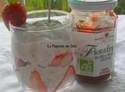 Verrine express, fraises crème fraiche, confiture