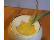 crème mascarpone coulis d'ananas-mangue