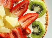 Tarte fine l'ananas, kiwi fraises