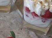 Verrines fraises yaourt chantilly