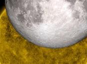 reconstituée plus précise Lune éclipsant Soleil depuis l’espace