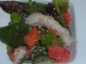 Salade langoustines, vinaigrette fraise