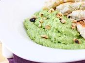 Galettes moelleuses poulet compoté d’abricot purée petits pois