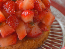 Tartare fraises fruits passion sablé l'amande