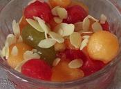 Salade melon, pastèque amandes