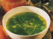 Potage légumes herbes fraiches infusées
