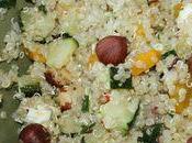 Salade quinoa, courgettes, potimarron, feta, noisettes miel!