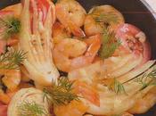 Sauté grosses crevettes tropicales anisees fenouil