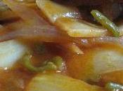 Légumes sauce aigre-douce porc mariné l'asiatique