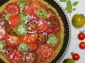Tarte tomates anciennes nouvelles, avec pâte tarte l'huile d'olive