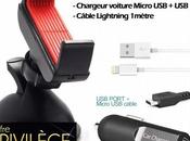 Offre privilège -50% pack voiture support universel chargeur