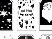 Printables dernière minute étiquettes cadeaux noir blanches