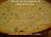 Velouté champignons Paris bois Bas) Crema champiñones setas bajo)