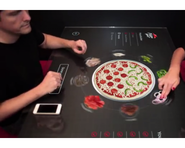 Pizza Hut crée une table interactive pour personnaliser vous même votre Pizza