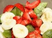 salade fruits banane, fraise, kiwi