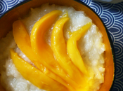 gluant lait coco mangue fraîche khao niao mamuang